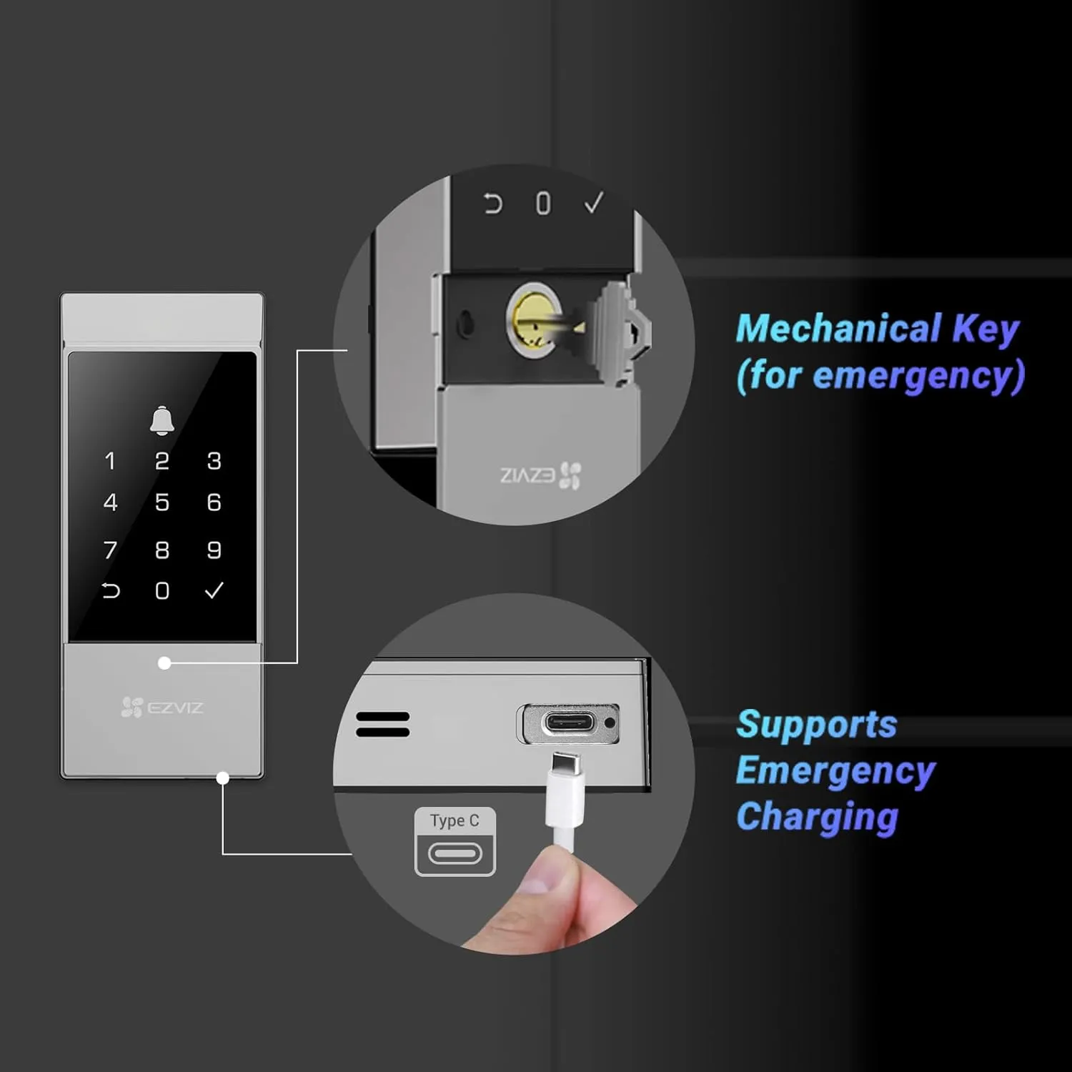 EZVIZ DL04 Smart Deadbolt Lock view 4